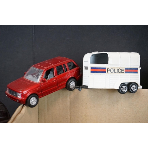 1117 - Around 50 play worn diecast models to include Corgi, Matchbox, Britains and Hongwell, featuring Corg... 