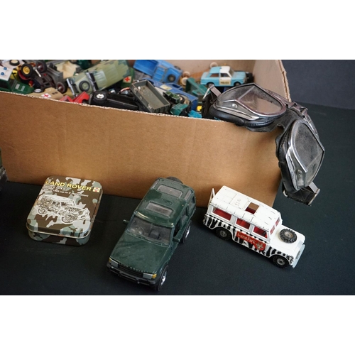 1117 - Around 50 play worn diecast models to include Corgi, Matchbox, Britains and Hongwell, featuring Corg... 