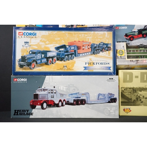 1129 - 11 Boxed Corgi Classics diecast models to include 2 x Heavy Haulage (17601, 55603), 2 x Pickfords (5... 