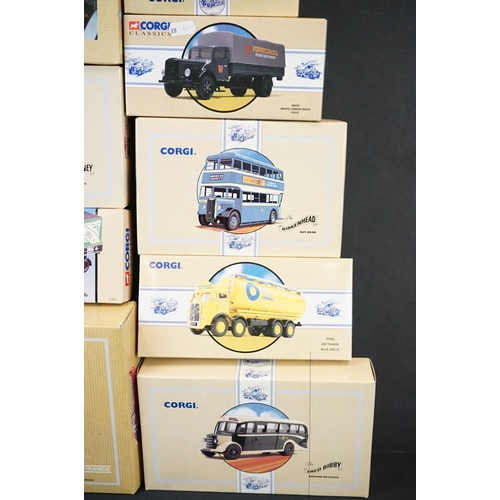 1130 - 21 Boxed Corgi Classics diecast models to include 7 x Classic Commercials from Corgi (97199 ltd edn,... 