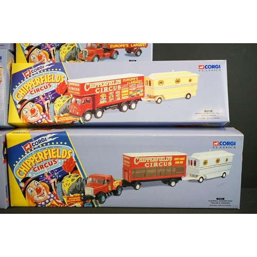 1132 - 11 Boxed Corgi Classics Chipperfields Circus diecast models with certificates to include 97957, 9788... 