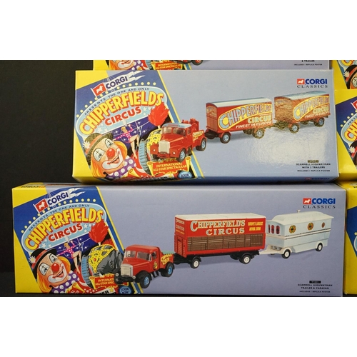 1132 - 11 Boxed Corgi Classics Chipperfields Circus diecast models with certificates to include 97957, 9788... 