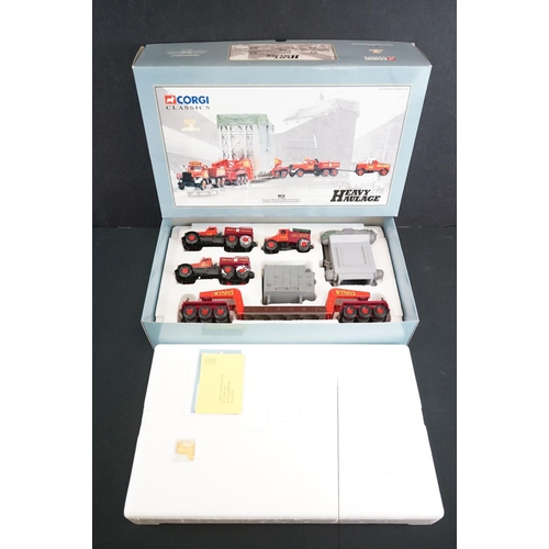 1139 - Boxed Corgi Heavy Haulage 31009 Wynns Diamond T Ballast (x2) 24 Wheel Girder Trailer with Boiler Loa... 