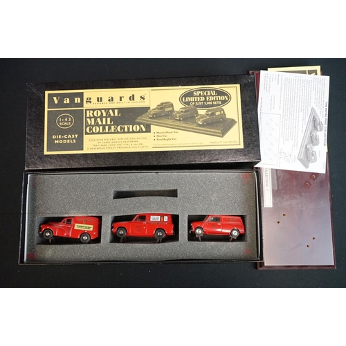 1143 - Boxed ltd edn Vanguards 1/43 Morris Minor Van & Mini Van, a boxed Special ltd edn Vanguards Royal Ma... 