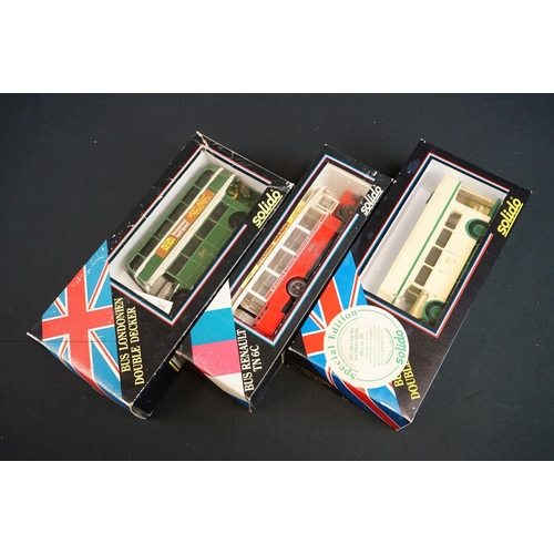 1146 - 11 Boxed diecast model buses to include Corgi 1120 Midland Red Motorway Express Coach, Dinky 289 Rou... 