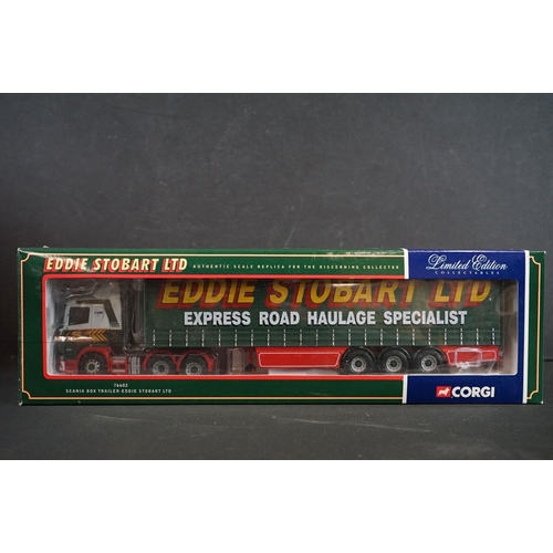 1149 - Eight boxed 1/50 Corgi Eddie Stobart diecast models to include CC12610, CC13207, 75601, CC12901, 766... 