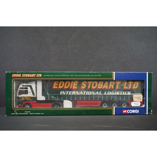 1149 - Eight boxed 1/50 Corgi Eddie Stobart diecast models to include CC12610, CC13207, 75601, CC12901, 766... 