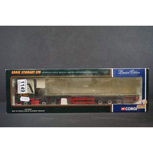 1149 - Eight boxed 1/50 Corgi Eddie Stobart diecast models to include CC12610, CC13207, 75601, CC12901, 766... 