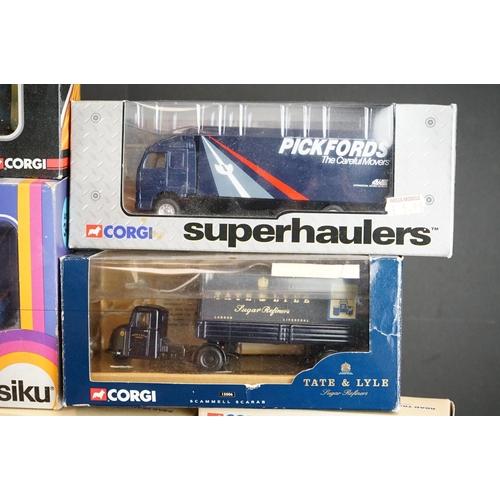 1153 - 24 Boxed diecast models, mainly Corgi examples to include Corgi ltd edn 52103 Mack CF Aerial Ladder,... 