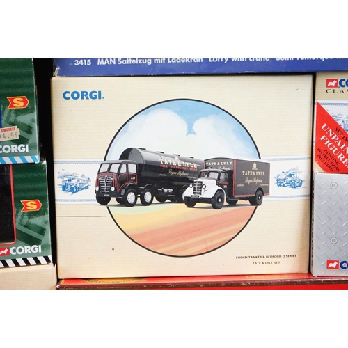 1153 - 24 Boxed diecast models, mainly Corgi examples to include Corgi ltd edn 52103 Mack CF Aerial Ladder,... 