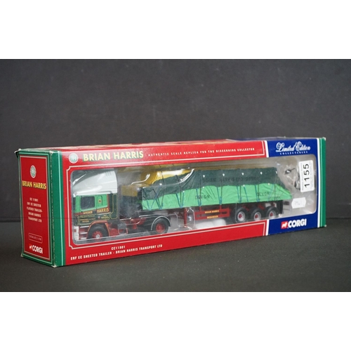 1155 - Three boxed Corgi 1/50 ltd edn diecast models to include CC11901 ERF EC Sheeted Trailer Brian Harris... 