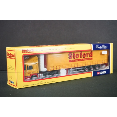 1155 - Three boxed Corgi 1/50 ltd edn diecast models to include CC11901 ERF EC Sheeted Trailer Brian Harris... 