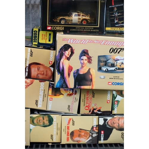 1167 - 24 Boxed Corgi James Bond diecast models to include 18 x The Definitive Bond Collection (CC99105 BMW... 