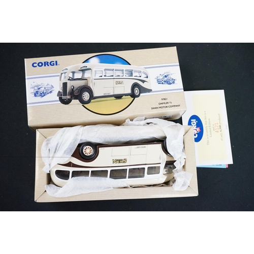 1169 - 16 Boxed Corgi Classics Public Transport diecast models to include 97821 Daimler 1/2, 97871 Karrier ... 