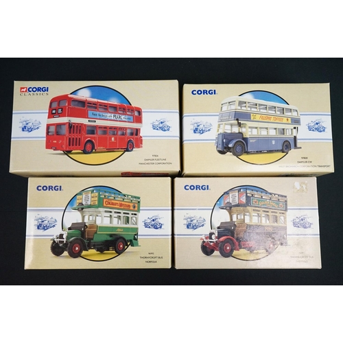 1169 - 16 Boxed Corgi Classics Public Transport diecast models to include 97821 Daimler 1/2, 97871 Karrier ... 