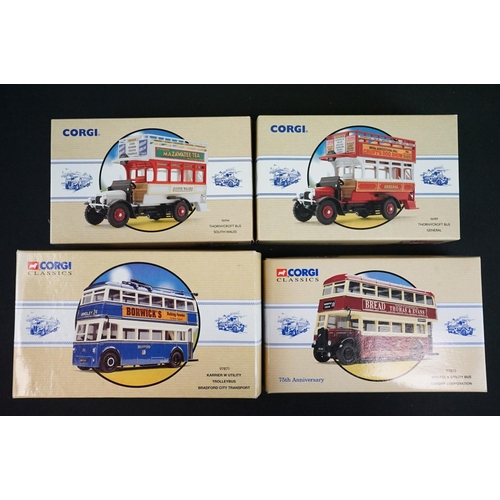 1169 - 16 Boxed Corgi Classics Public Transport diecast models to include 97821 Daimler 1/2, 97871 Karrier ... 