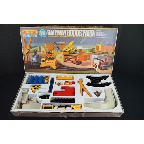 1171A - Two boxed Matchbox play sets to include Railway Goods Yard (appears complete) and Seakings Harbour P... 