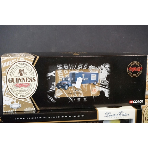 1172A - 13 Boxed Corgi ltd edn Guinness 1/50 diecast models to include 55801 Kenworth T925 with Semi Box Tra... 