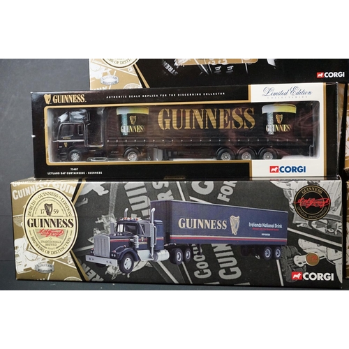 1172A - 13 Boxed Corgi ltd edn Guinness 1/50 diecast models to include 55801 Kenworth T925 with Semi Box Tra... 