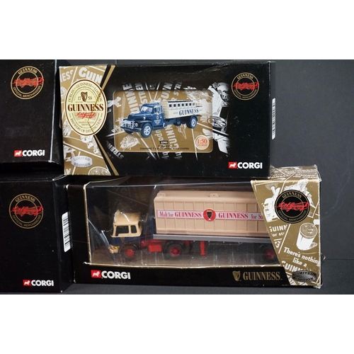 1172A - 13 Boxed Corgi ltd edn Guinness 1/50 diecast models to include 55801 Kenworth T925 with Semi Box Tra... 