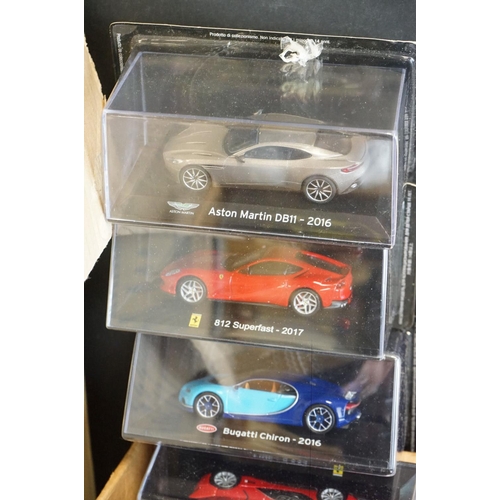 1178 - 77 Carded/cased Supercars collection diecast models by Panini with associated magazines (3 boxes)