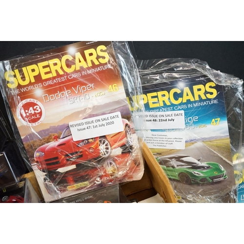 1178 - 77 Carded/cased Supercars collection diecast models by Panini with associated magazines (3 boxes)