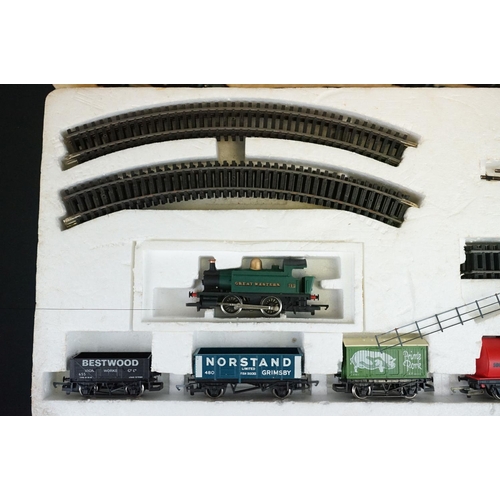 177A - Boxed Hornby R826 Electric Train set with locomotive, 5 x items of rolling stock, track and power ca... 