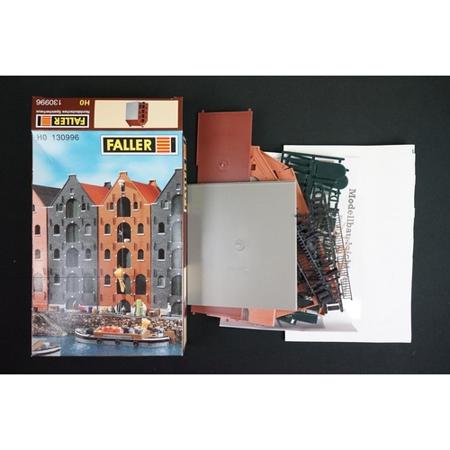 237 - 10 Boxed Faller HO gauge plastic model kits to include 5 x sealed examples, includes 190175, 120251,... 