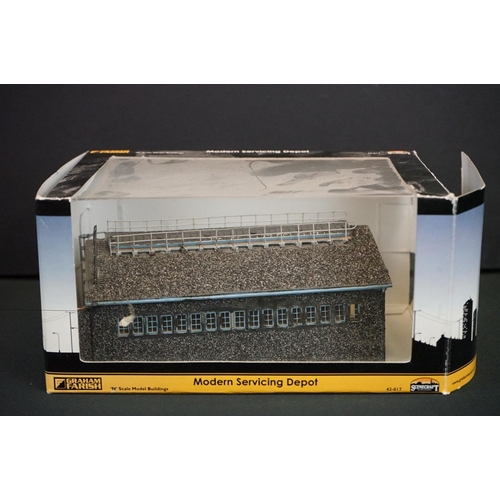 238 - 10 Boxed Graham Farish Scenecraft N gauge buildings to include Modern Servicing Depot & rail Interch... 