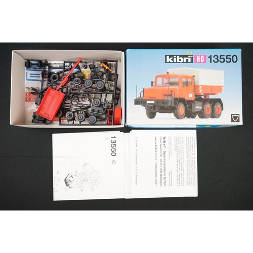 240 - Collection of raound 70 boxed Kibri HO gauge plastic model kits, all various lorries & commercia veh... 