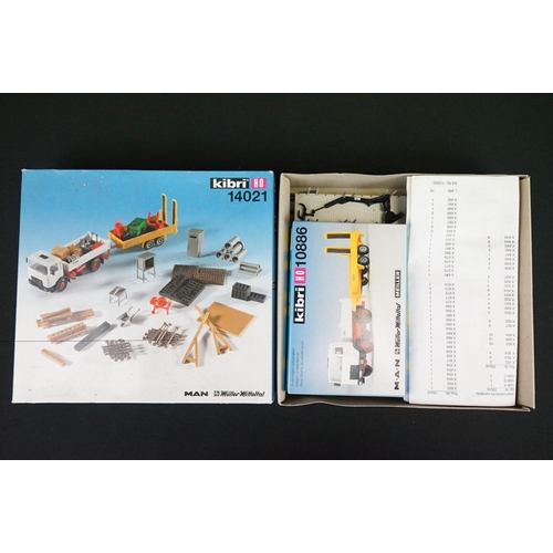 241 - 30 Boxed Kibri HO gauge plastic model kits, unbuilt but unchecked, includes construction, military a... 