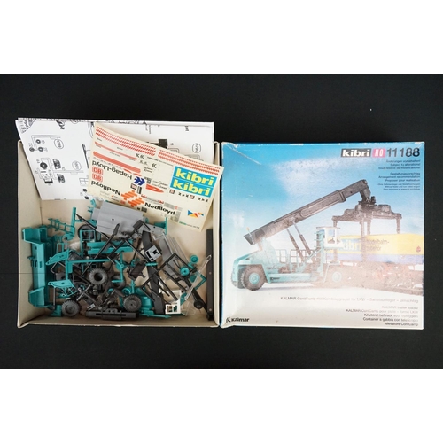 241 - 30 Boxed Kibri HO gauge plastic model kits, unbuilt but unchecked, includes construction, military a... 