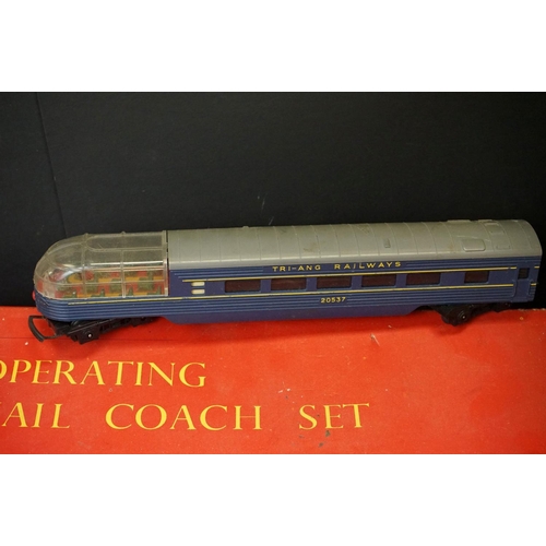 247 - Quantity of OO gauge model railway, mainly Triang, includes boxed R322 operating Royal Mail Coach Se... 