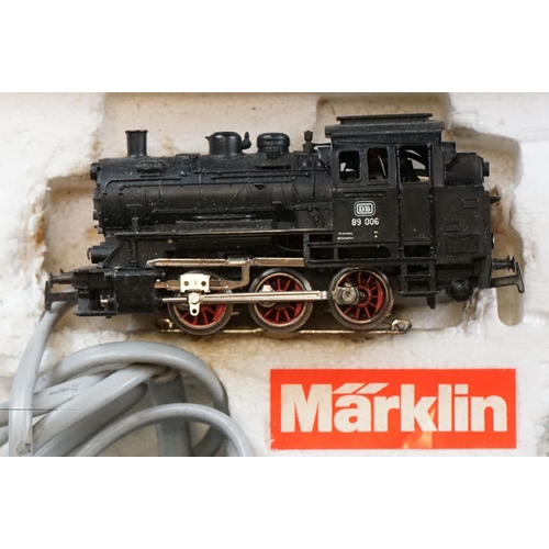 251 - Boxed Marklin HO gauge 2969 train set containing 0-6-0 DB locomotive, 2 x items of rolling stock, tr... 