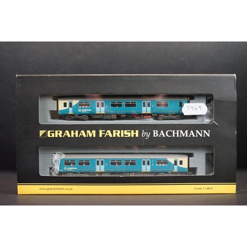 260 - Boxed / cased Graham Farish by Bachmann N gauge 371-327 Class 1502 Arriva Trains Wales Tremauaaivacy... 