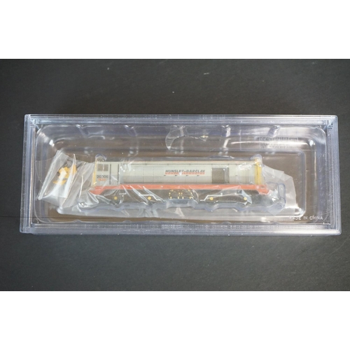 261 - Cased / boxed N gauge Graham Farish by Bachmann 371-035 Class 20 Twin Pack Hunslet-Barclay