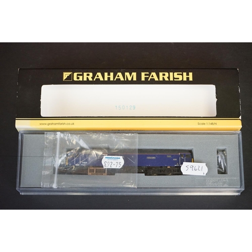 264 - Three boxed / cased Graham Farish locomotives to include 372-246 Class 47/7 47715 Haymarket Network ... 