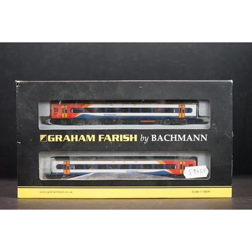 266 - Boxed Graham Farish by Bachmann N gauge 371-557 Class 158 Two Car DMU 158783 East Midlands Trains se... 