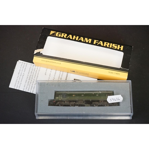 267 - Six boxed / cased Graham Farish N gauge locomotives to include 371-002 Class 08 Diesel Shunter 08933... 