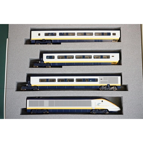 268 - Two boxed Kato N gauge 10-327 Eurostar 8 Car Sets, both incomplete, includes 4 x locomotives and 7 x... 