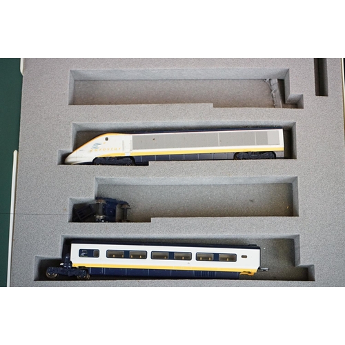 268 - Two boxed Kato N gauge 10-327 Eurostar 8 Car Sets, both incomplete, includes 4 x locomotives and 7 x... 