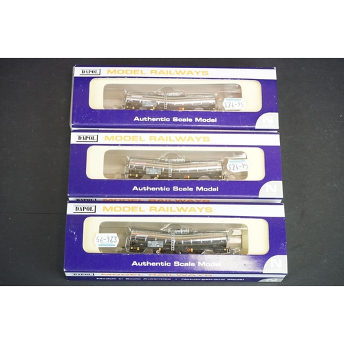 275 - 14 Boxed / cased Dapol N gauge items of rolling stock to include 2P-005-000#41103 MK3 Coach First Gr... 