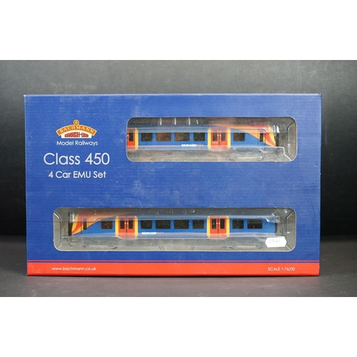 290 - Boxed Bachmann OO gauge 31-040 Class 450 Four Car EMU 450073 South West Trains 21 DCC