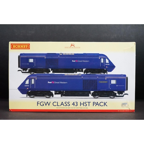 292 - Boxed Hornby OO gauge R3478 FGW Class 43 HST Train Pack, box missing side end flap