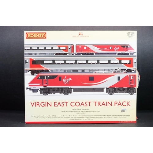 296 - Boxed ltd edn Hornby OO gauge Virgin East Coast Train Pack, some box wear