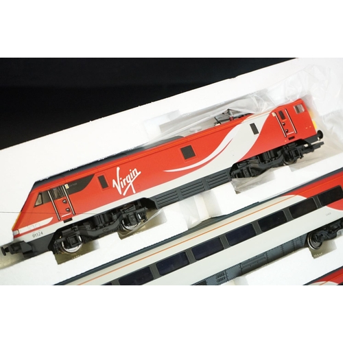 296 - Boxed ltd edn Hornby OO gauge Virgin East Coast Train Pack, some box wear