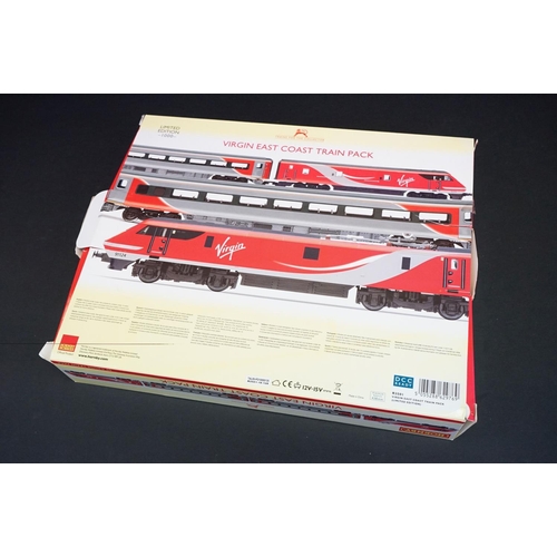 296 - Boxed ltd edn Hornby OO gauge Virgin East Coast Train Pack, some box wear