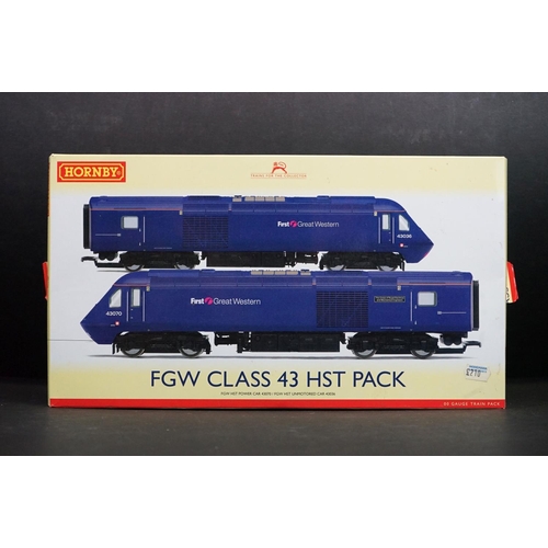 297 - Boxed Hornby OO gauge R3478 FGW Class 43 HST Train Pack, tear to box end flap