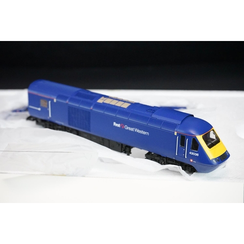 297 - Boxed Hornby OO gauge R3478 FGW Class 43 HST Train Pack, tear to box end flap