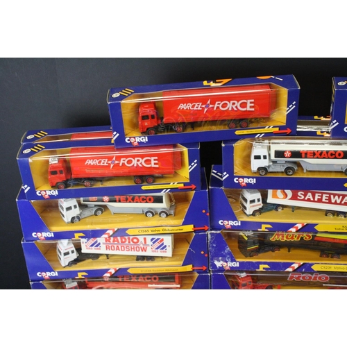 1269 - 50 Boxed Corgi 1980s diecast model trucks & buses to include Metrobus C675/6 Metrobus C675/1, Volvo ... 